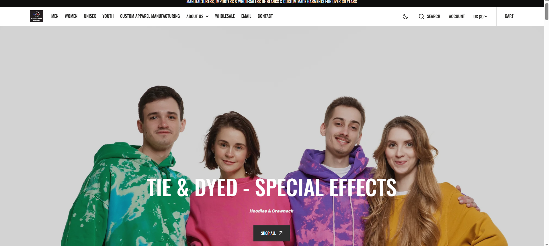 Marsh Creek Apparel storefront